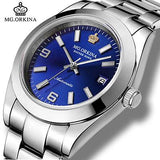MG.ORKINA Mens Luxury Gold Stainless Steel 316L 40MM Automatic Self Winding Mechanical Watches Waterproof 30M Auto Date Watch
