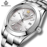 MG.ORKINA Mens Luxury Gold Stainless Steel 316L 40MM Automatic Self Winding Mechanical Watches Waterproof 30M Auto Date Watch