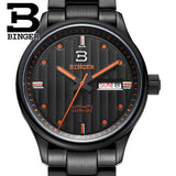 Switzerland watches men luxury brand Wristwatches BINGER business Mechanical clock sapphire full stainless steel B5006-5