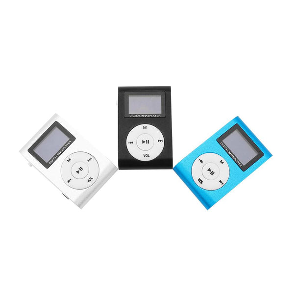 Clip Sport MP3 Player with LCD Screen Digital Compact and Portable Mini MP3 Max support 16GB Micro SD Card with Music And Small Body With A Clip