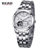 READ Mechanical watches men luxury brand fashion casual Business vintage Full Stainless Steel relogio masculino Wristwatch 8006G