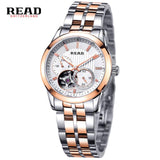 READ Mechanical watches men luxury brand fashion casual Business vintage Full Stainless Steel relogio masculino Wristwatch 8006G