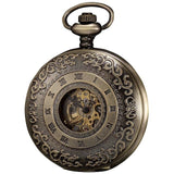 Retro KS Self Winding Mechanical Skeleton Alloy Case Copper Key Style Pendant Roman Dial Luxury Jewelry Men Pocket Watch /KSP043