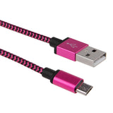 Braided Aluminum Micro USB Data&Sync faster Charger Cable For Android Phone