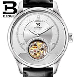 Switzerland Luxury Brand Men Watches BINGER Watch Men Seagull Automatic Movemt Tourbillon Sapphire Alligator Hide Mechanical 1