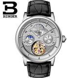 Switzerland Luxury Brand Men Watches BINGER Watch Men Seagull Automatic Movemt Tourbillon Sapphire Alligator Hide Mechanical 1