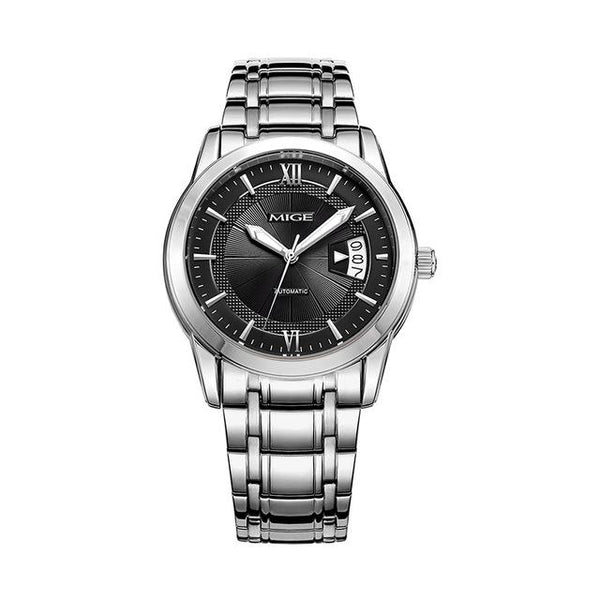 MIGE Sport Watch Men Automatic Mechanical Wristwatch Calendar Synthesis Sapphire Crystal Full Stainless Steel Relogio Masculino