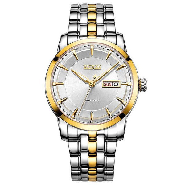 BUREI Luxury Mens Crystal Sapphire Lens Automatic Mechanical Watch Waterproof Male Wristwatches With Premiums Package 15013