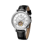 MIGE Luxury Watches Men Tourbillion Mechanical Wristwatch Synthetic Sapphire Crystal Genuine Leather Strap Relogio Masculino