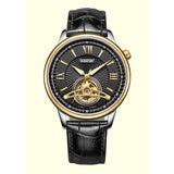 MIGE Luxury Watches Men Tourbillion Mechanical Wristwatch Synthetic Sapphire Crystal Genuine Leather Strap Relogio Masculino