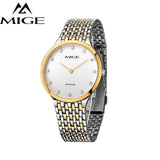 MIGE Luxury Fashion Women Quartz Watches Synthetic Sapphire Crystal Rhinestones 316L Stainless Steel Bracelet Relogio Feminino