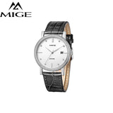 MIGE Fashion Women Watches Men Lovers Quartz Wristwatch Japanese Movement Synthetic Sapphire Crystal Waterproof Relogio Feminino