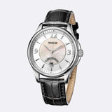 MIGE Fashion Watch Men Women Mechanical Watches Synthetic Sapphire Crystal Calendar Hollow Cowhide Leather Strap Butterfly Clasp
