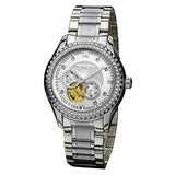 2017 S505B Stainless Steel Mechanical Skeleton Watch Golden Movement Y7821