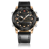NAVIFORCE Luxury Brand Men Military Sport Watches Mens LED Analog Digital Watch Male Army Leather Quartz Clock Relogio Masculino