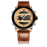 NAVIFORCE Luxury Brand Men Military Sport Watches Mens LED Analog Digital Watch Male Army Leather Quartz Clock Relogio Masculino