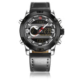 NAVIFORCE Luxury Brand Men Military Sport Watches Mens LED Analog Digital Watch Male Army Leather Quartz Clock Relogio Masculino