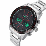 Watches men NAVIFORCE 9024 luxury brand Full Steel Quartz Clock Digital LED Watch Army Military Sport watch relogio masculino