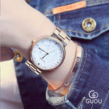 GUOU Top Brand Shiny Diamond Watch Women Watches Rose Gold Women's Watches Ladies Watch Clock saat montre femme relogio feminino