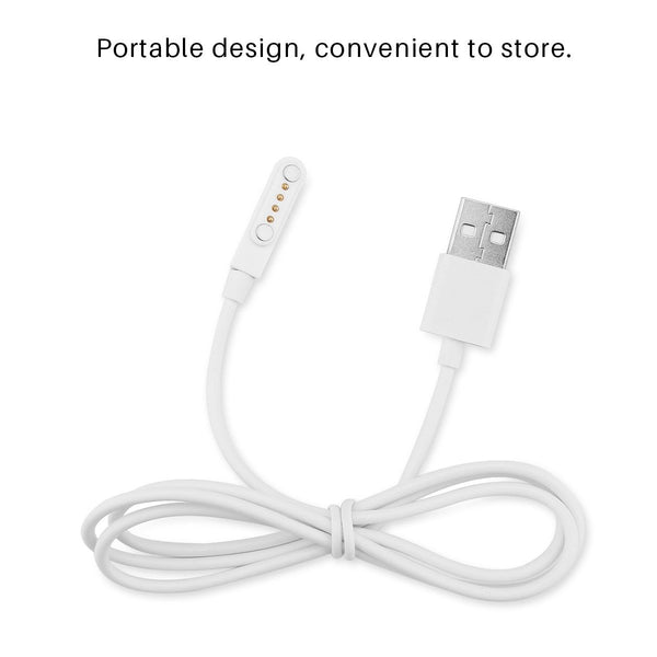 FORNORM Magnetic Charging Cable USB 2.0 Male to 4 Pin Pogo Magnetic Charger Cable Cord For Smart Watch GT88 G3 KW18 Y3 KW88 GT68
