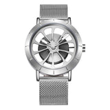 2018 New Women Mens Watch Luxury Men Big Dial Stainless Steel Sport Quartz Watches Fashion Male Rotation Waterproof Dress Watch
