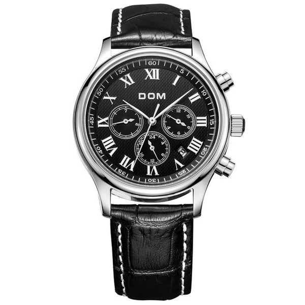 DOM men watches top brand luxury watch waterproof mechanical watch leather watch Business reloj hombre marca de lujo M-56L-7M