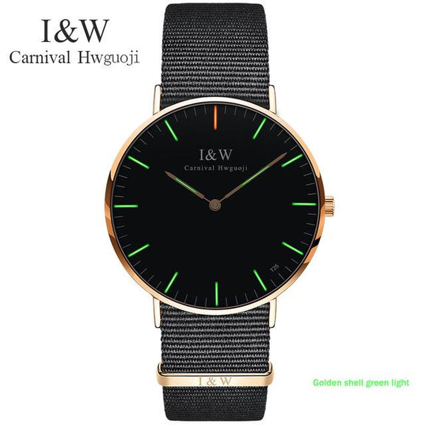 CARNIVAL Women Watches Ladies Watch Chronograph Leather Strap Quartz Date Luminous Hands Waterproof Wristwatch Relogio Feminino