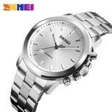 SKMEI Men Smart Watch High Quality Stainless Steel Quartz Sport Watch Fashion Multifunction Bluetooth Smartwatch Reminder Clock
