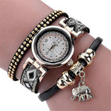 Hot Sale Watch Women Feather Weave Wrap Around Bracelet Watch  Crystal Synthetic Fashion Chain Watch relogio feminino