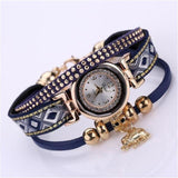 Hot Sale Watch Women Feather Weave Wrap Around Bracelet Watch  Crystal Synthetic Fashion Chain Watch relogio feminino