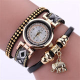 Hot Sale Watch Women Feather Weave Wrap Around Bracelet Watch  Crystal Synthetic Fashion Chain Watch relogio feminino