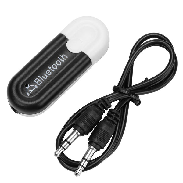 2 in 1 3.5mm & USB Car Kit Bluetooth Receiver Dual Output Music Audio Receiver Adapter AUX Streaming A2DP Kit with Mic for Speaker Headphone Car Stereo