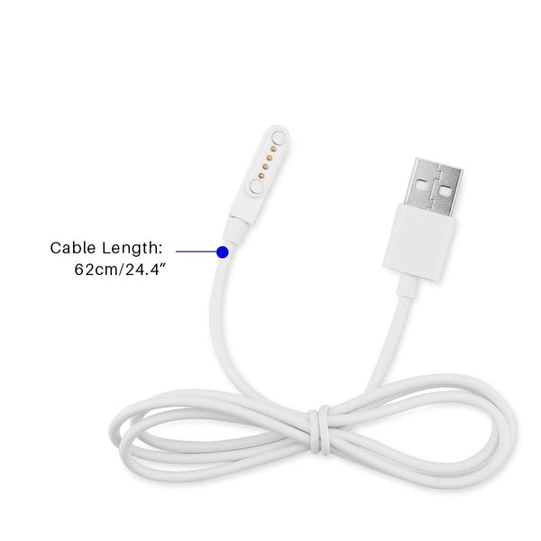 FORNORM USB 2.0 Male to 4 Pin Pogo Power Charger Cable Magnetic Charger Cable Cord for Smart Watch DM09 GT88 GT68 KW08 KW18 KW99