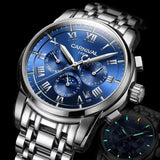 Carnival Luxury Brand Automatic Mechanical Watch Men Tritium T25 Luminous Full Steel Waterproof Watches Military Clock relogios
