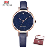 MINIFOCUS New Watch Women Quartz Watches Ladies Luxury Leather Wrist Watch Female Montre Femme Relogio Feminino Original Box