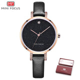 MINIFOCUS New Watch Women Quartz Watches Ladies Luxury Leather Wrist Watch Female Montre Femme Relogio Feminino Original Box