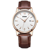 DOM Man watches luxury brand waterproof style quartz leather gold business watch relojes reloj M-3311