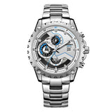 CASIMA 2018 New Men's Watch Automatic Mechanical Watch Multi-function Sports Stainless Steel Men's Business Quartz Watch