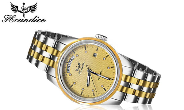 Paradise 2017 Hot 1PC Men's Watch Stainless Steel Band Mechanical Watch Wrist Watch 30m water resistance wholesale  July22