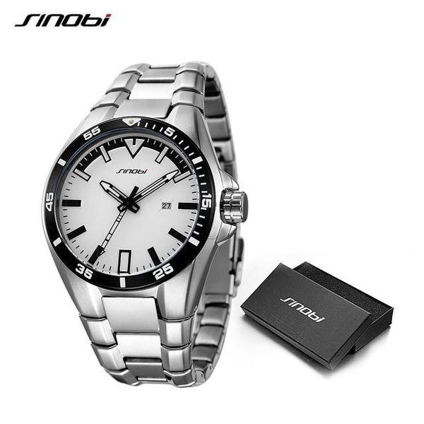 SINOBI Men S Shock Business Watch 2018 Full Steel Male Fashoin Military Wrist Watches Men Luminous Hands Relogio Masculino saat