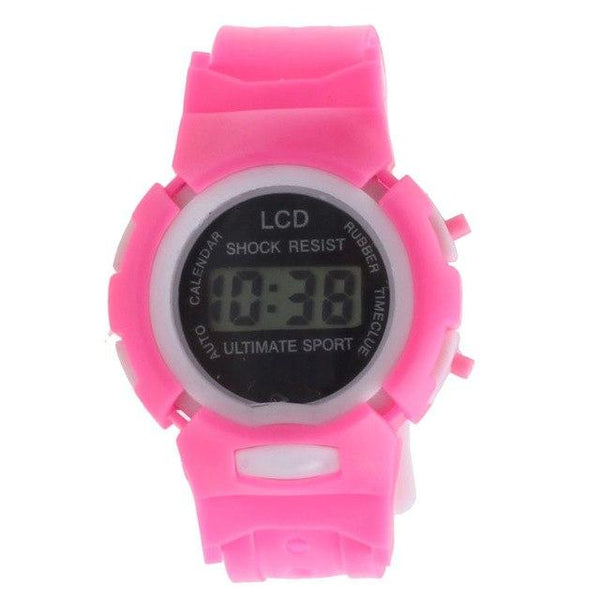 Watches Children Unisex Silicone Colorful Boys Girls Students Time Clock Electronic Digital LCD Wrist Sports Watch