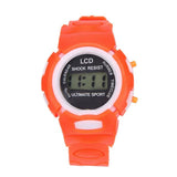 Watches Children Unisex Silicone Colorful Boys Girls Students Time Clock Electronic Digital LCD Wrist Sports Watch
