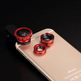 3 in 1 Phone Clip Lens Fisheye Lens Wide Angle Macro Lenses