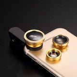 3 in 1 Phone Clip Lens Fisheye Lens Wide Angle Macro Lenses