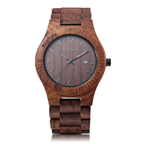 2018 BigBen Bewell Luxury Brand Wood Watch Men Analog Natural Quartz Movement Date Male Wristwatches Clock Relogio Masculino