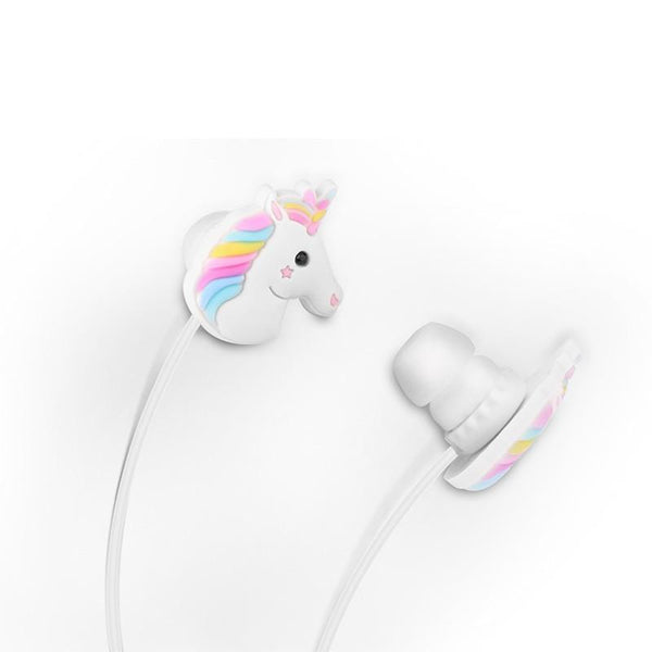 FORNORM Cute Unicorns Cartoon Earphones Colorful Rainbow Horse In-ear Earphone 3.5mm Earbuds With Mic For Samsung Smartphone