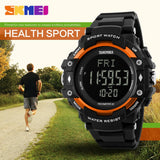 Men Watches 3D Pedometer Heart Rate Monitor Calories Counter Fitness Tracker Digit LED Display Watch Outdoor Sports Watches Mens
