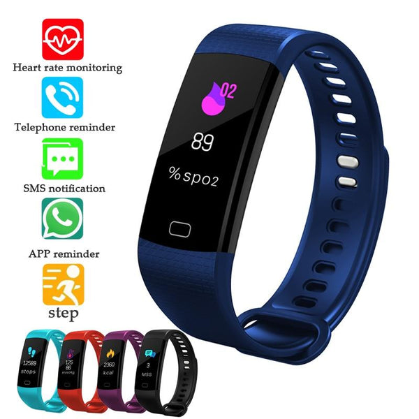 BANGWEI 2018 New Smart Wristband Blood Pressure Heart Rate Monitor Fitness Tracker Smart Watch Bracelet Sleep detection tips+Box