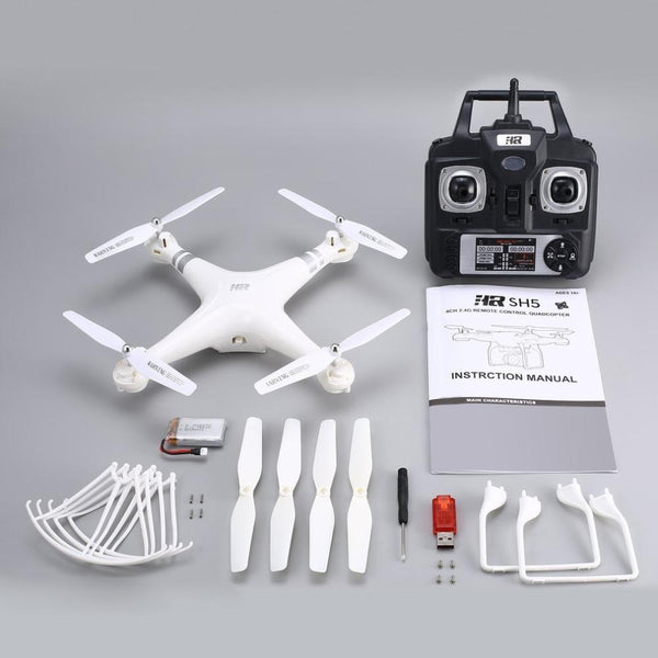 Upgraded SH5HD 2.4G 4CH Smart Drone RC Quadcopter Altitude Hold Headless Mode One Key Return LED Light Control Speed