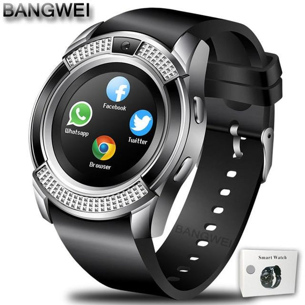 BANGWEI Couple Multifunction Smart Watch LED Color Screen Clock Pedometer Smart Digital Watch Men Women Android Smart Wristwatch